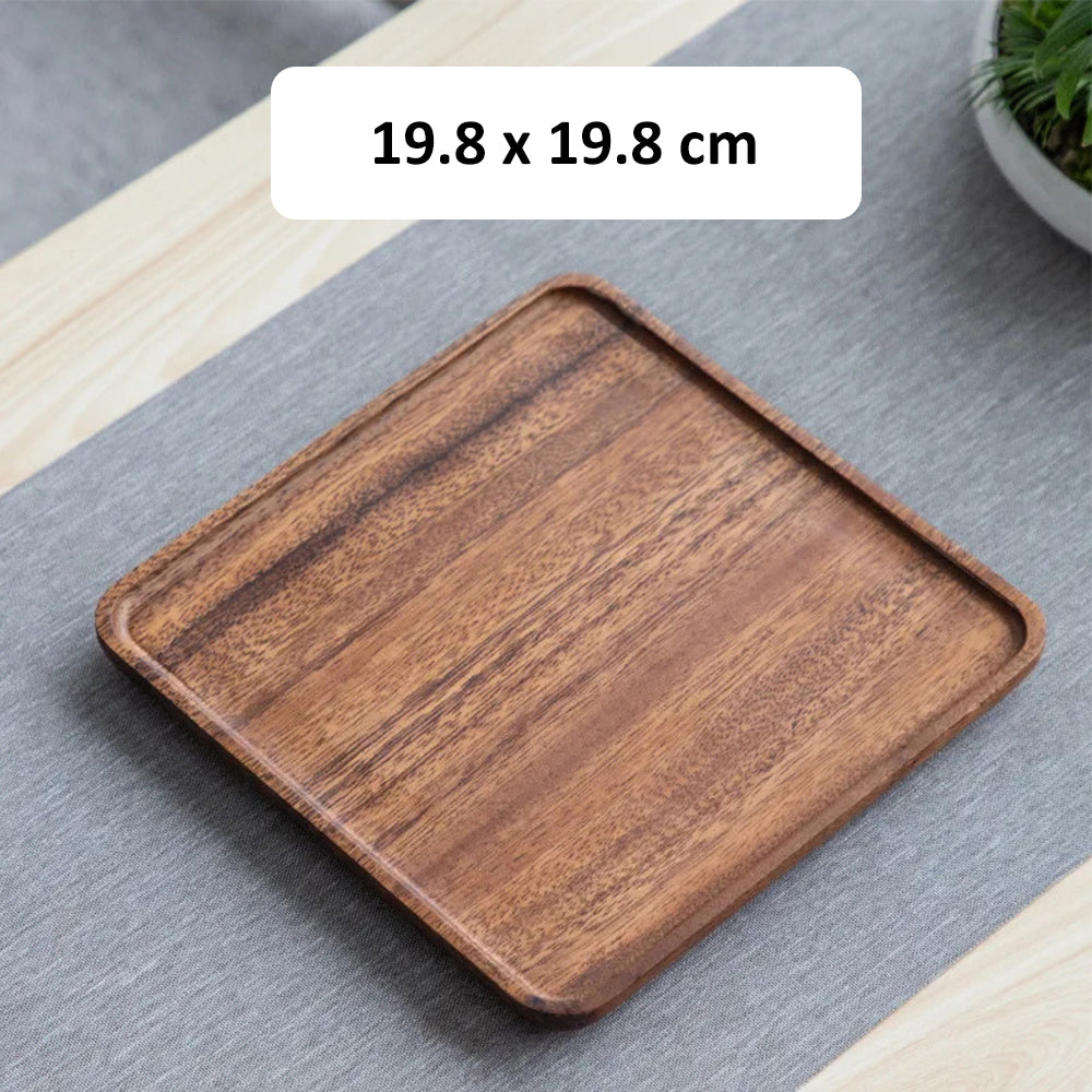 Walnut Wood Rectangular Tray For Tea