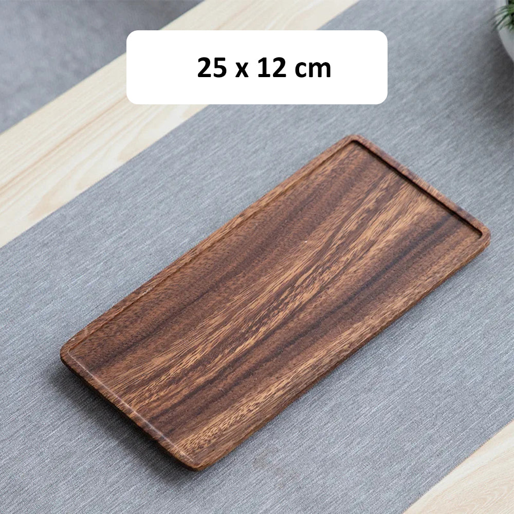 Walnut Wood Rectangular Tray For Tea