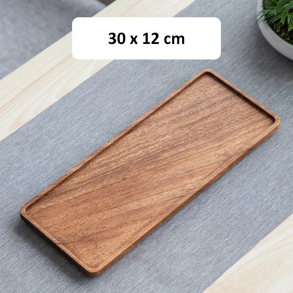 Walnut Wood Rectangular Tray For Tea