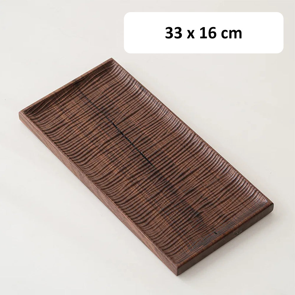Walnut Wood Rectangular Tray For Tea