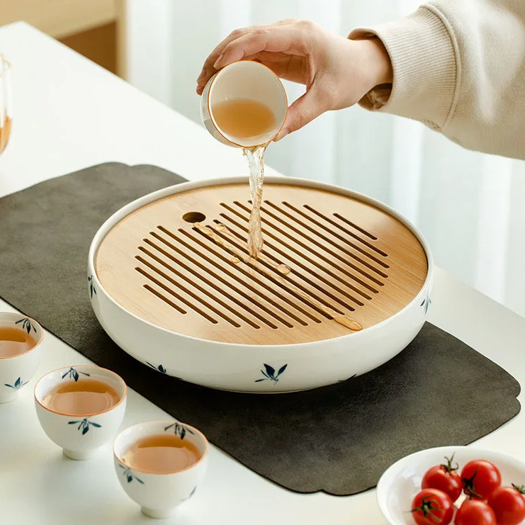 Pure Hand-Painted Ceramic Tea Tray