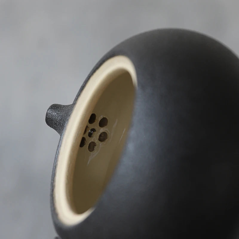 LUWU Chinese Black Ceramic Teapot