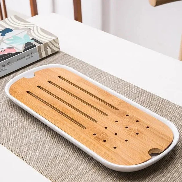 Simple Bamboo Wood Tea Tray