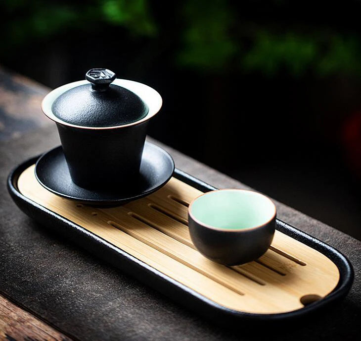 Simple Bamboo Wood Tea Tray