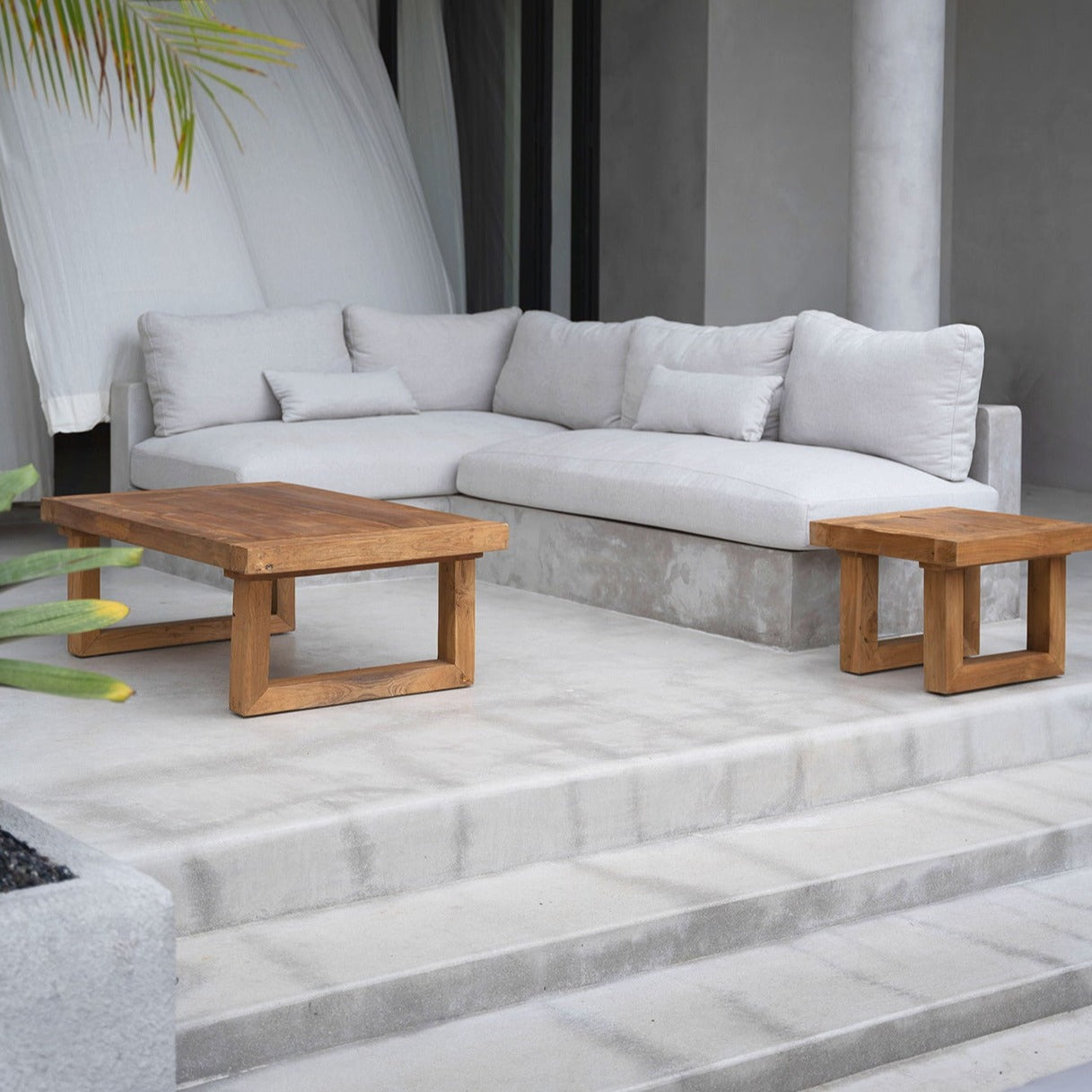 The Reclaimed Teak Side Table - Natural