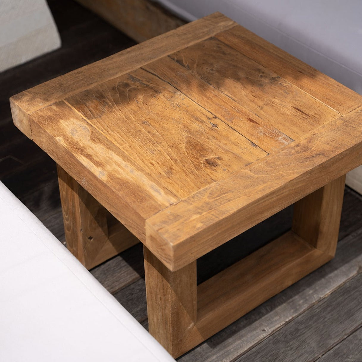 The Reclaimed Teak Side Table - Natural