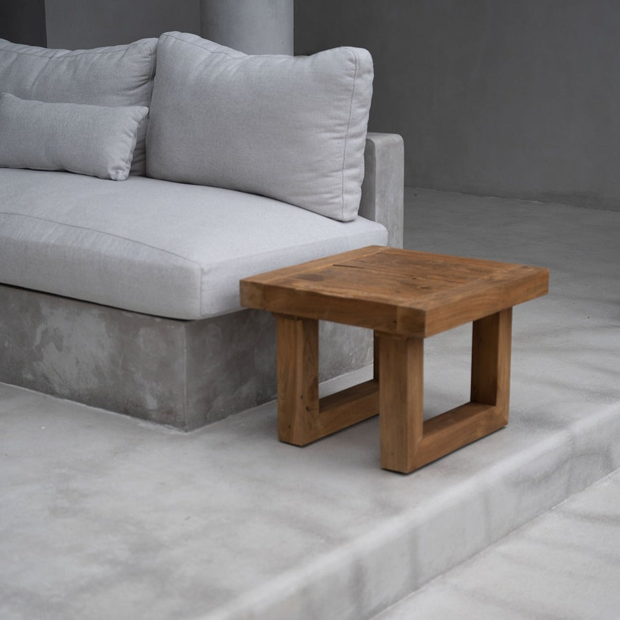 The Reclaimed Teak Side Table - Natural
