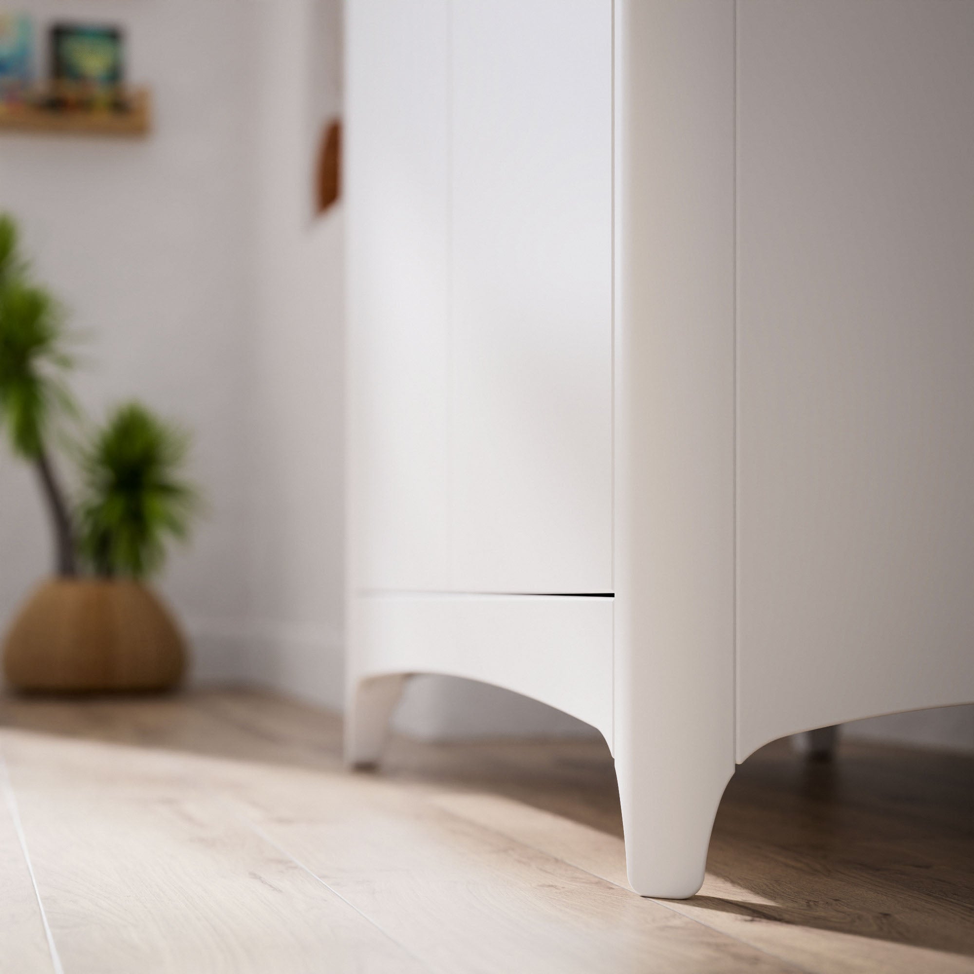 NEREE Wardrobe 3D on a wooden floor with a blurred background
