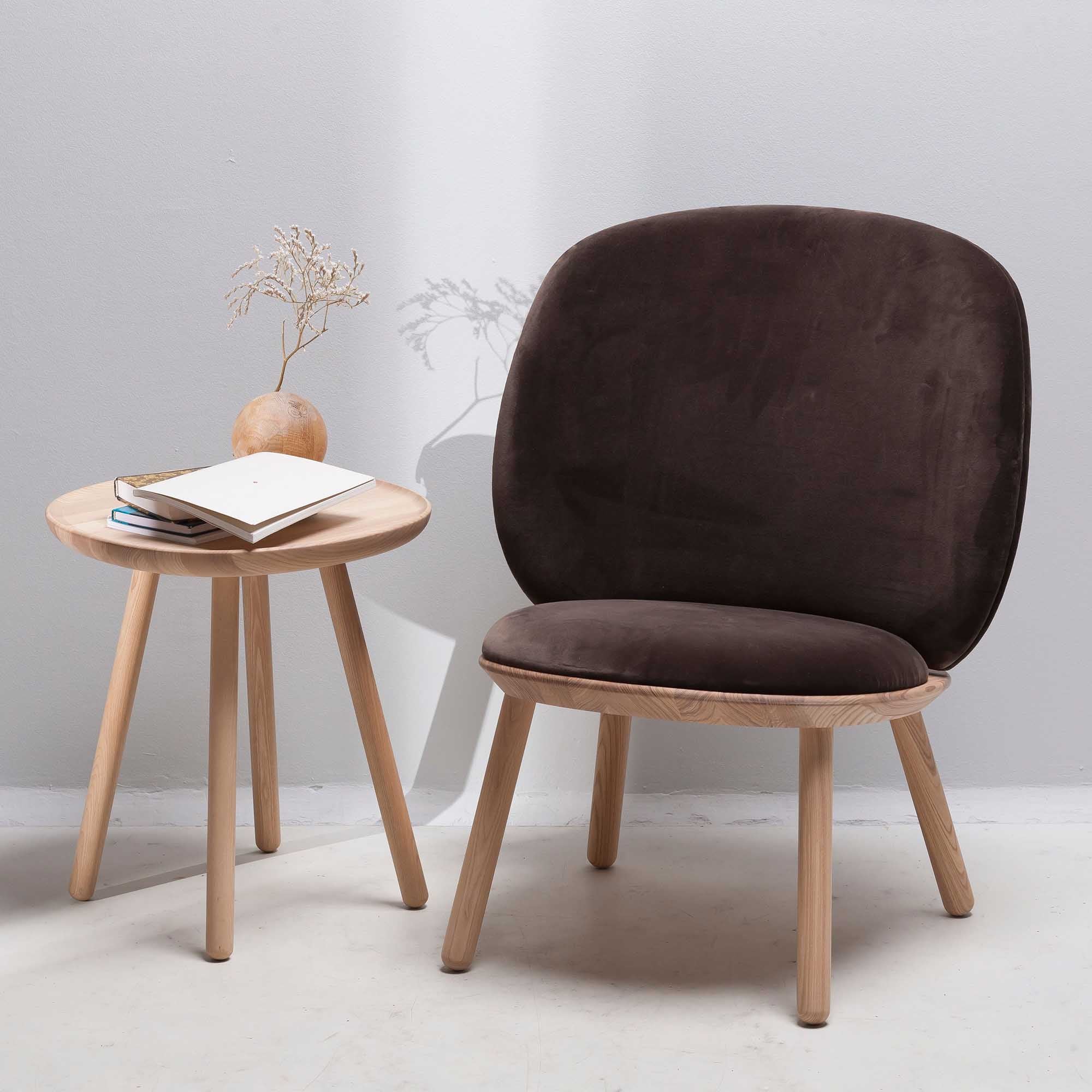 NAIVE Low Chair Brown Interior