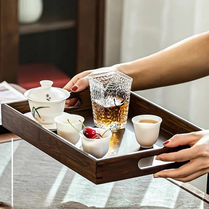 Bamboo Tea Tray Retro Style