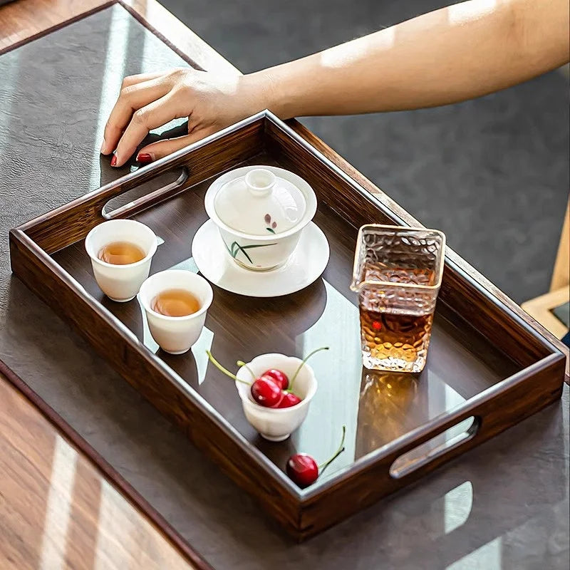 Bamboo Tea Tray Retro Style
