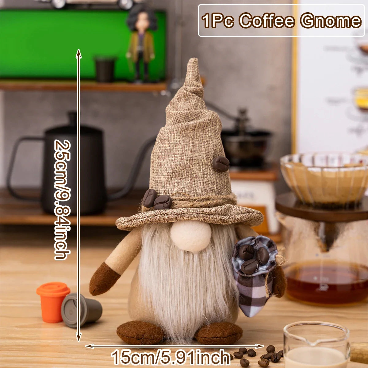 Small Coffee Gnome For Decor