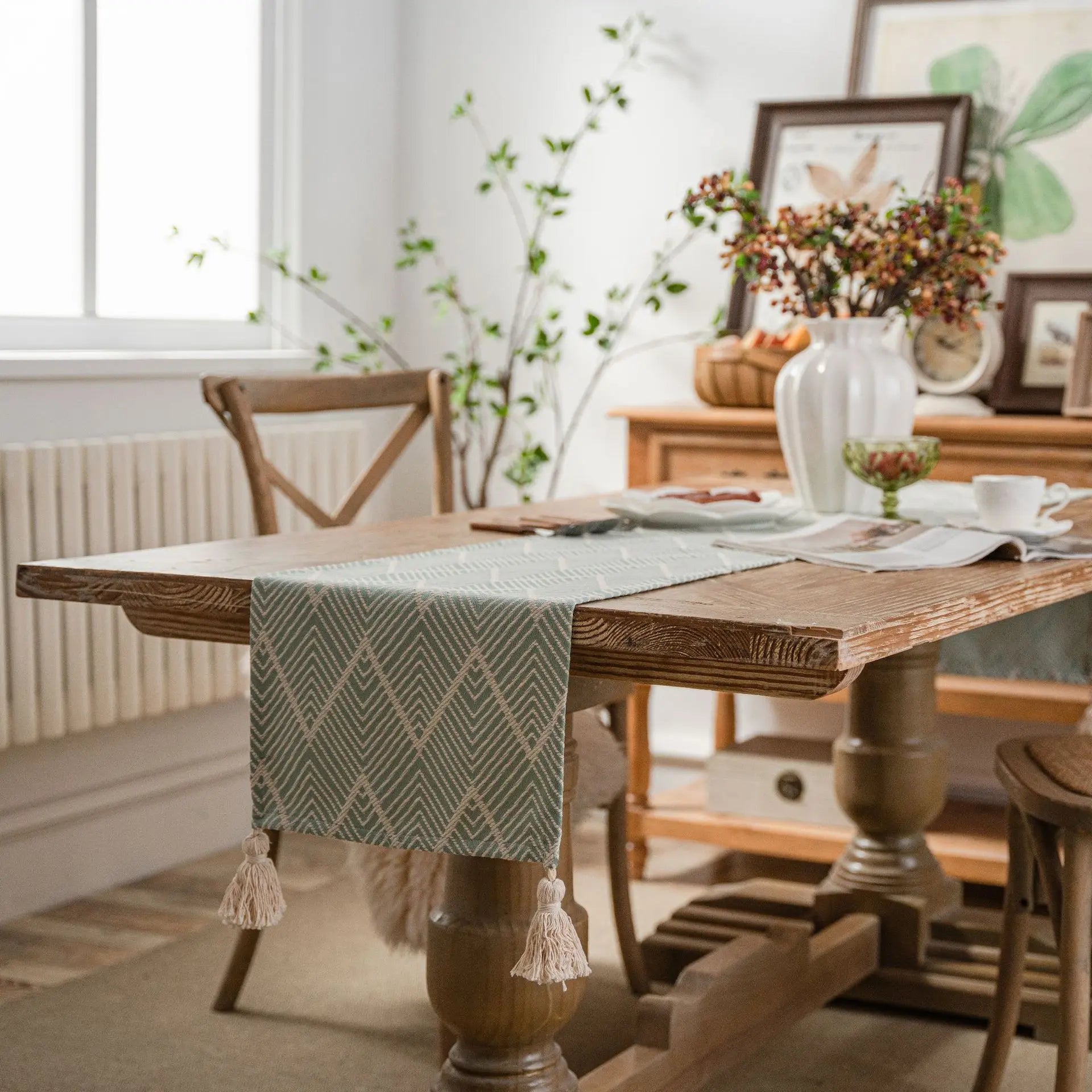 Nordic Geometric Table Runner
