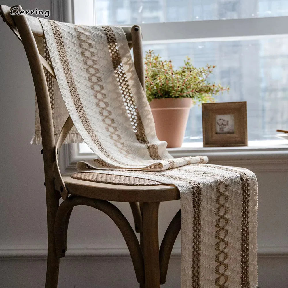 Vintage Table Runner With Pattern