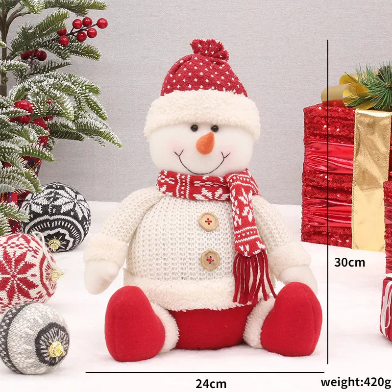 Red Sitting Christmas Dolls for Home