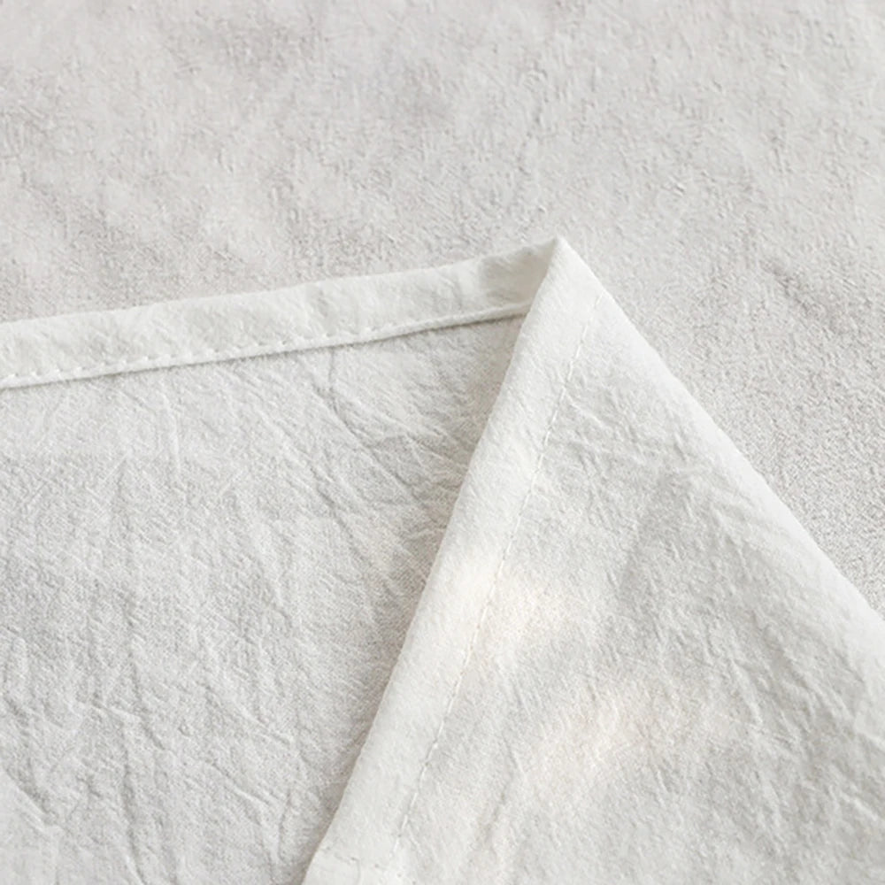 White Table Runner From Cotton Fabric