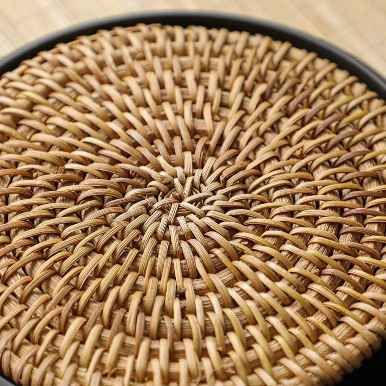 Hand-Woven Rattan Tea Tray