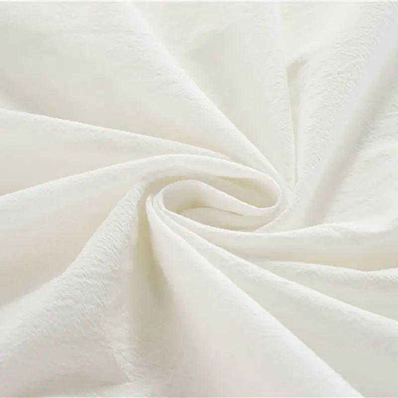 White Table Runner From Cotton Fabric