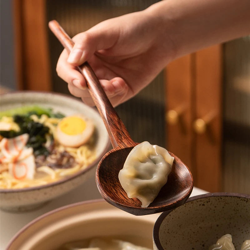 Long Wooden Spoon For Ramen