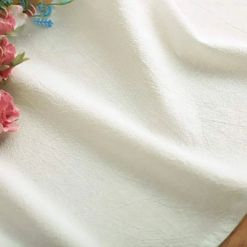 White Table Runner From Cotton Fabric