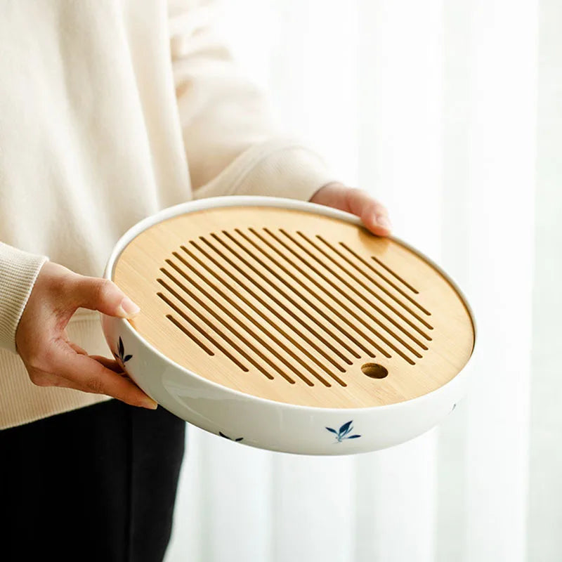 Pure Hand-Painted Ceramic Tea Tray