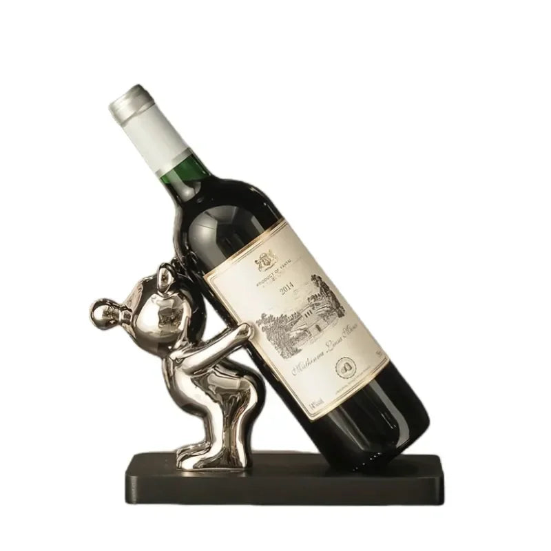 Ceramic Bear Wine Rack
