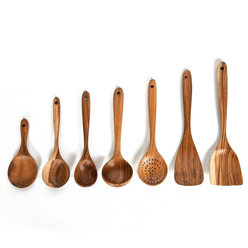 Teak Wood Tableware Spoon