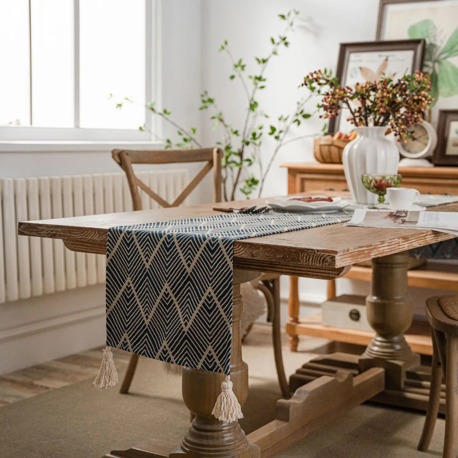 Nordic Geometric Table Runner