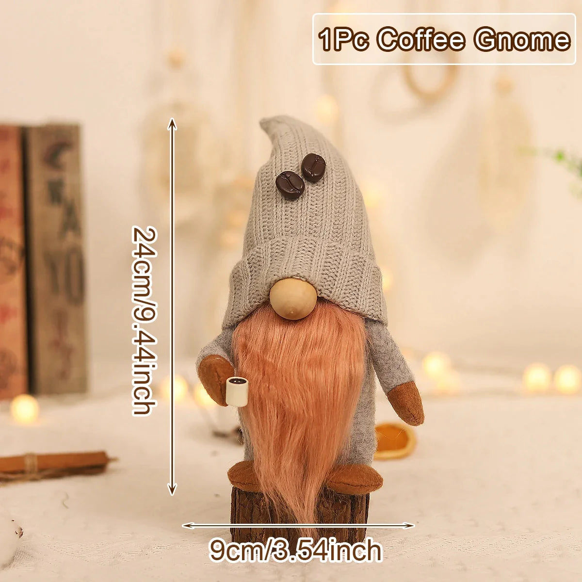 Small Coffee Gnome For Decor