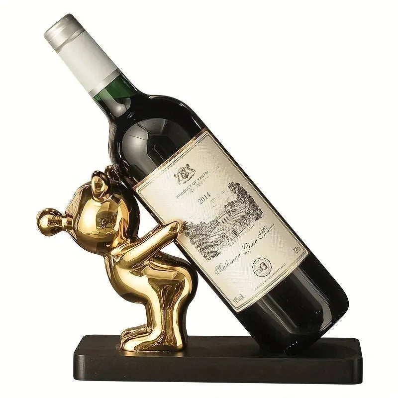 Ceramic Bear Wine Rack