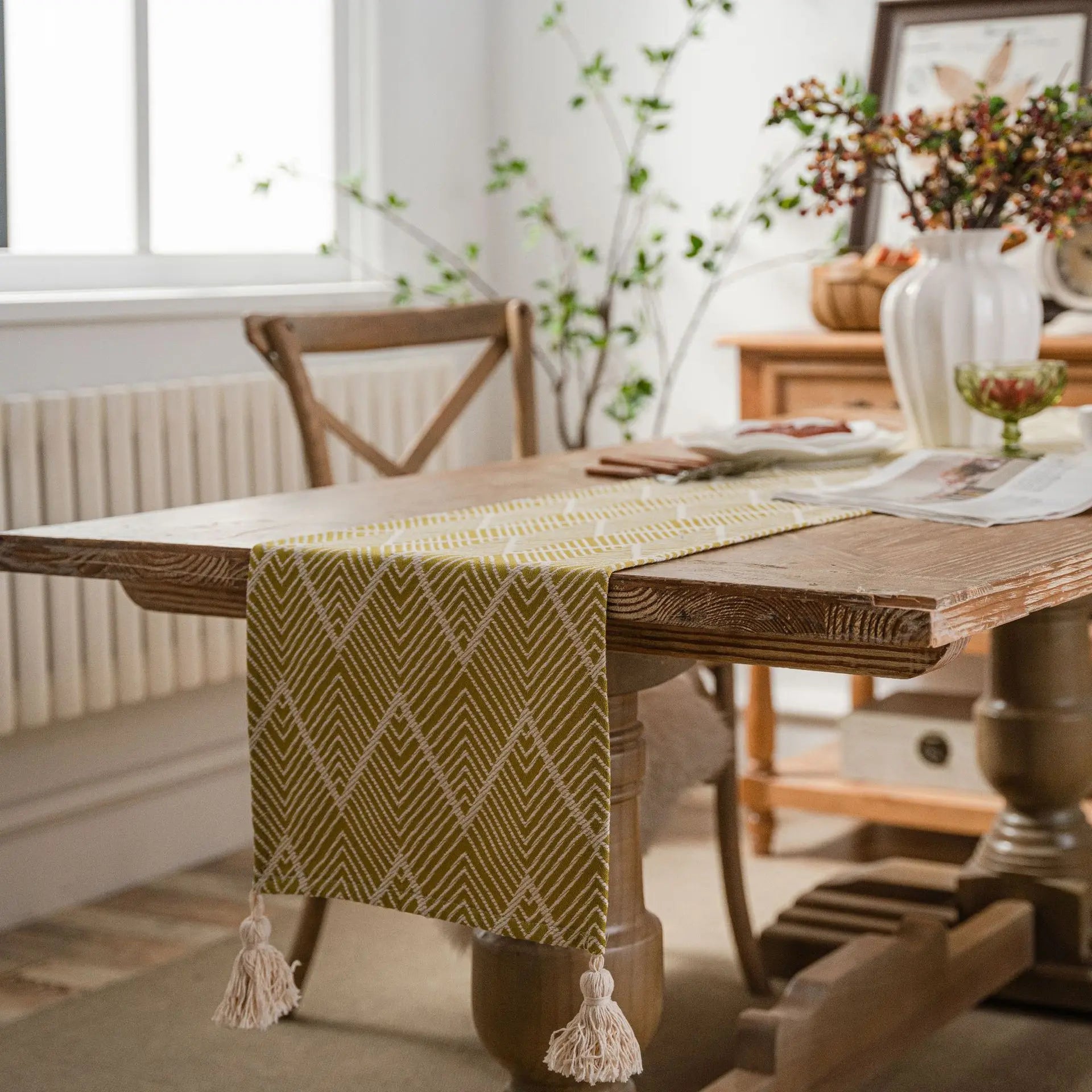 Nordic Geometric Table Runner