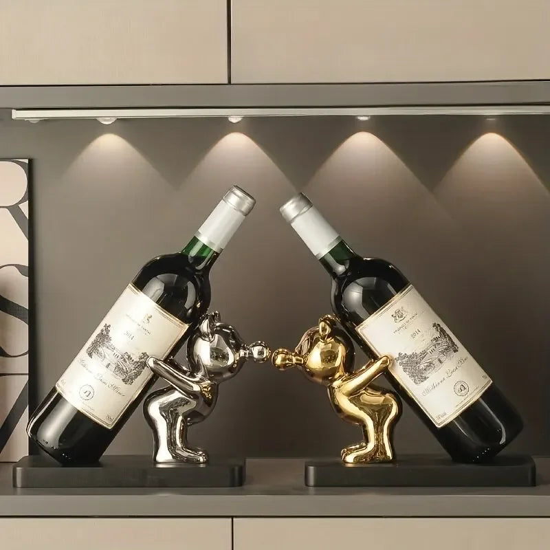Ceramic Bear Wine Rack