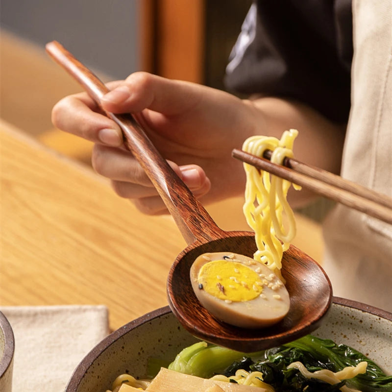Long Wooden Spoon For Ramen