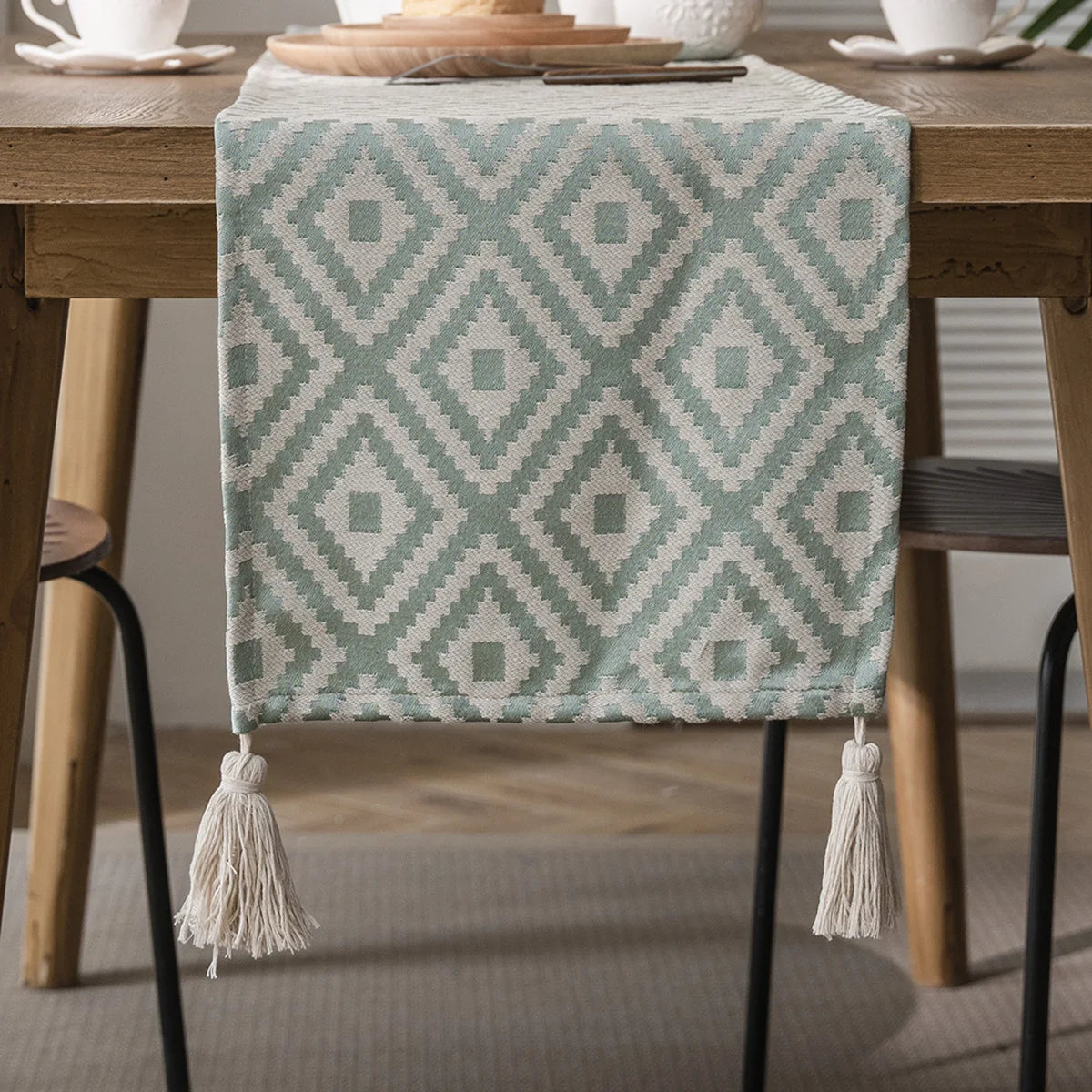 Nordic Geometric Table Runner