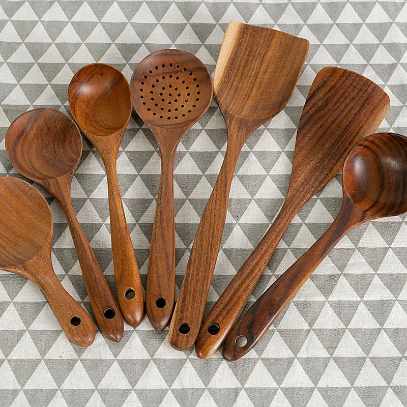 Teak Wood Tableware Spoon