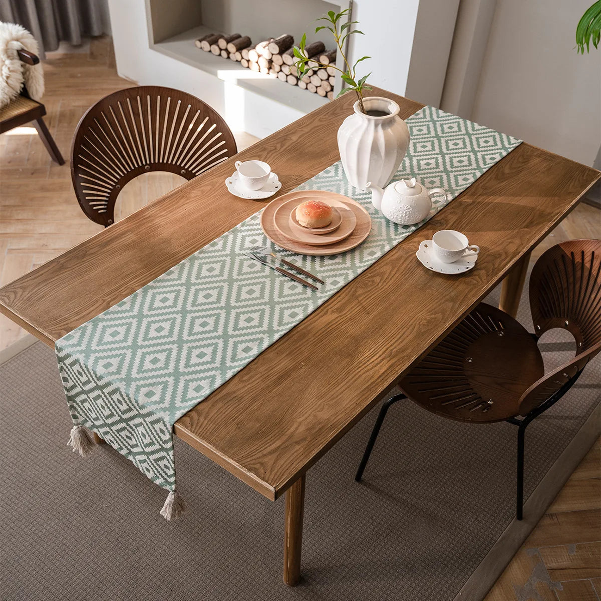 Nordic Geometric Table Runner