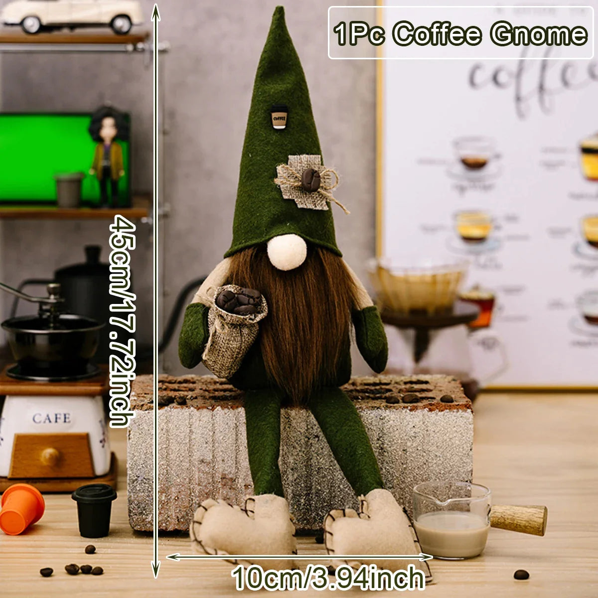 Small Coffee Gnome For Decor