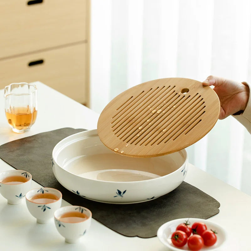 Pure Hand-Painted Ceramic Tea Tray