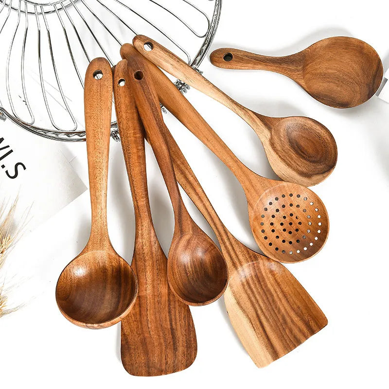 Teak Wood Tableware Spoon