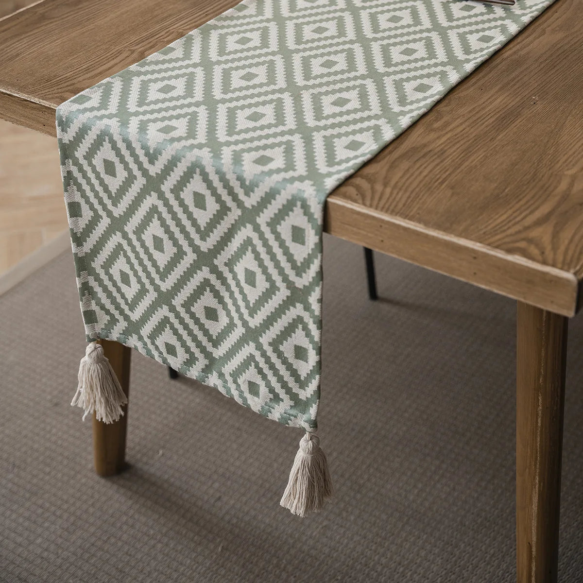 Nordic Geometric Table Runner