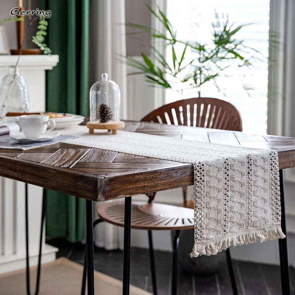 Vintage Table Runner With Pattern