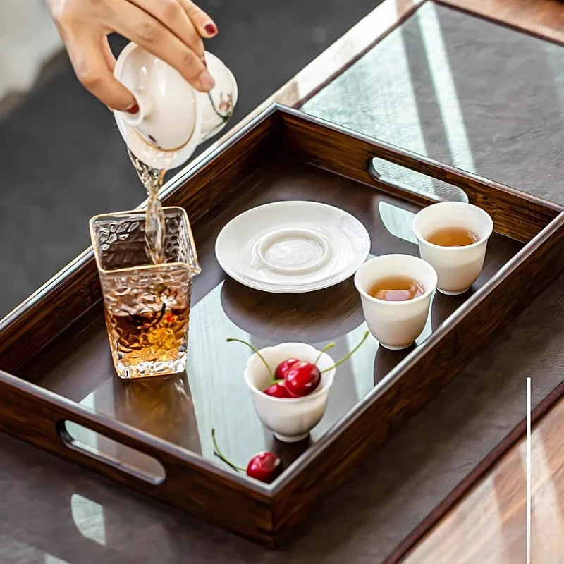 Bamboo Tea Tray Retro Style