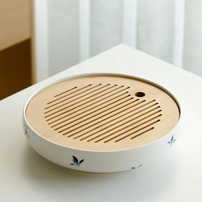 Pure Hand-Painted Ceramic Tea Tray