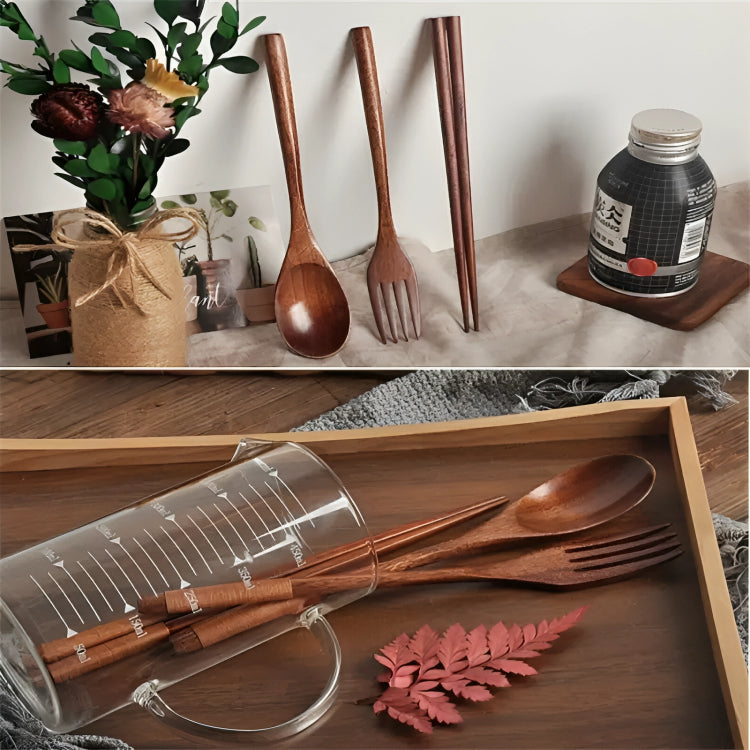 Japanese Style Wooden Cutlery Set