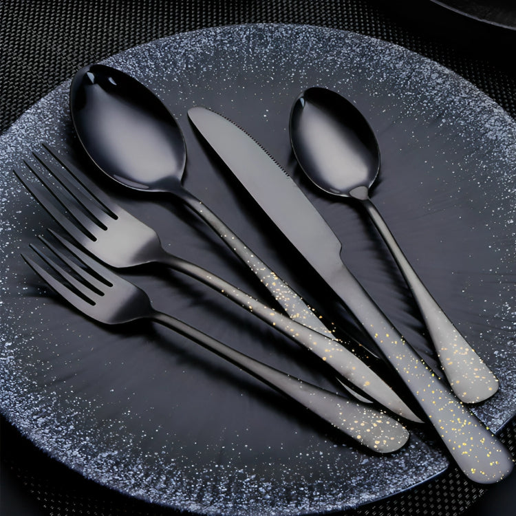 Black Tableware From Stainless Steel