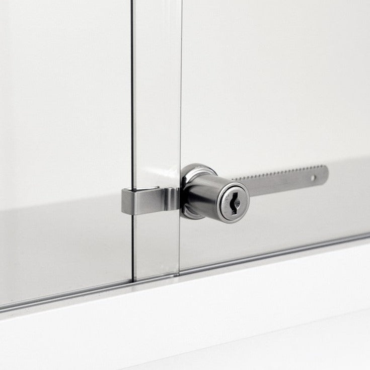 FRONT | DISPLAY Cabinet lock detail macro view