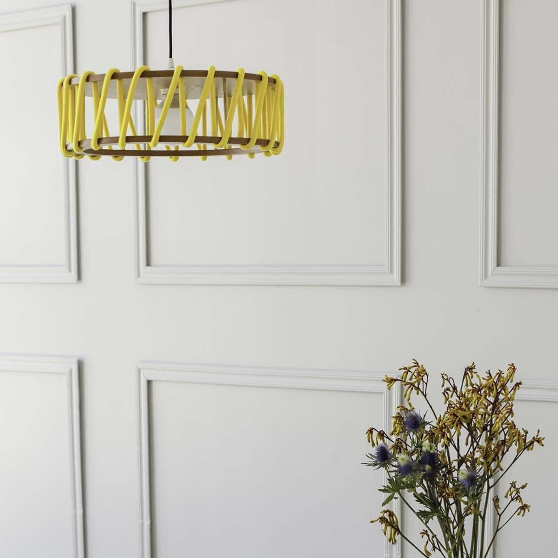 MACARON Pendant Lamp Yellow 30 cm interior general view