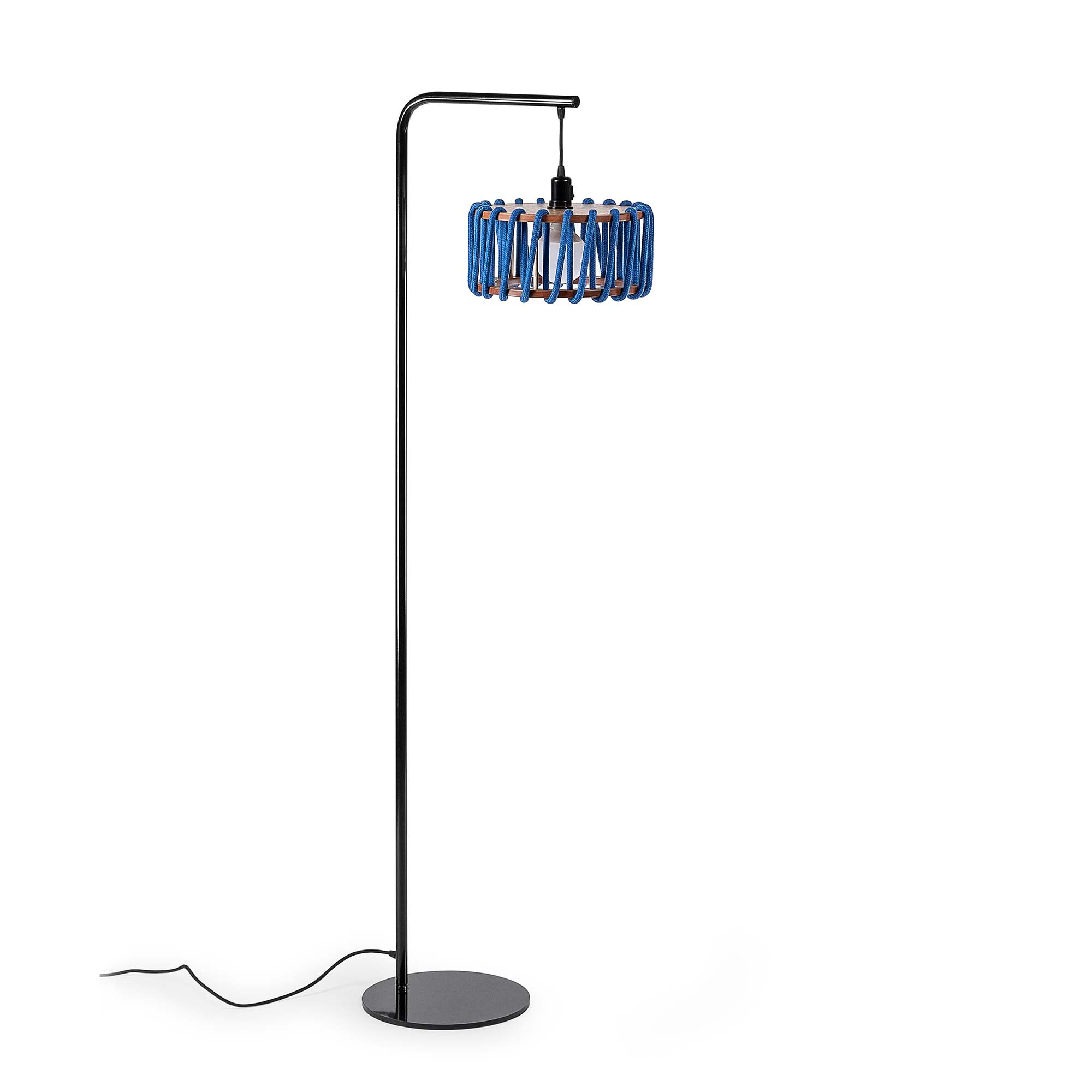 MACARON Floor Lamp Black-Blue 30 cm side view general view