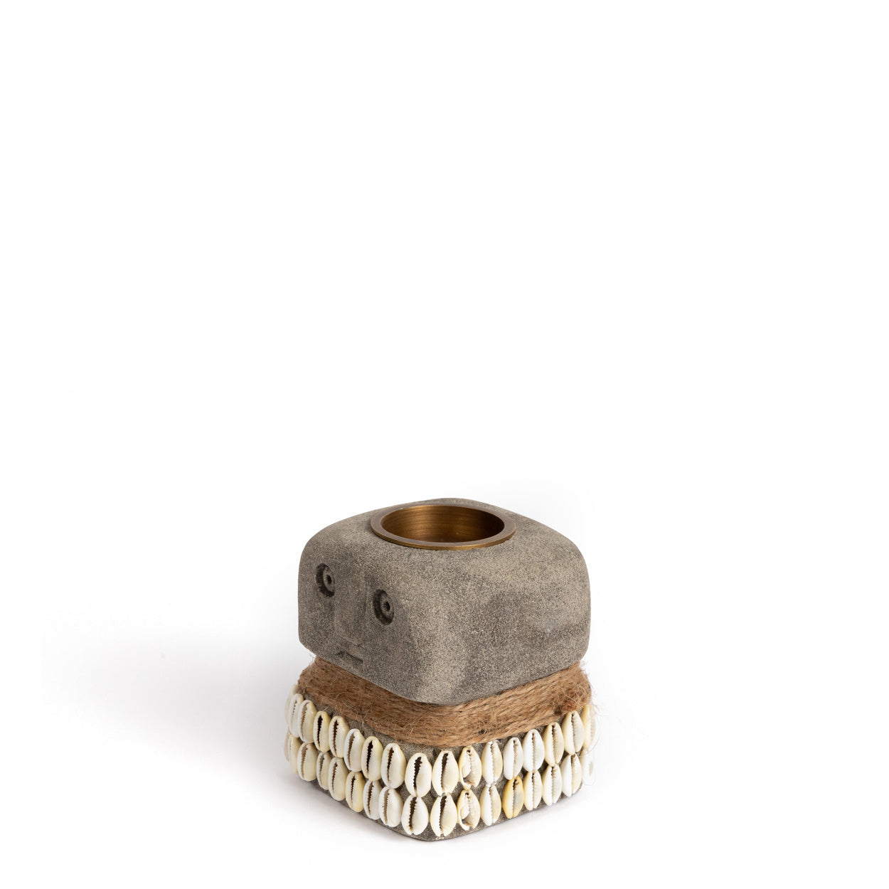 THE SUMBA STONE #31 Candle Holder half-side view