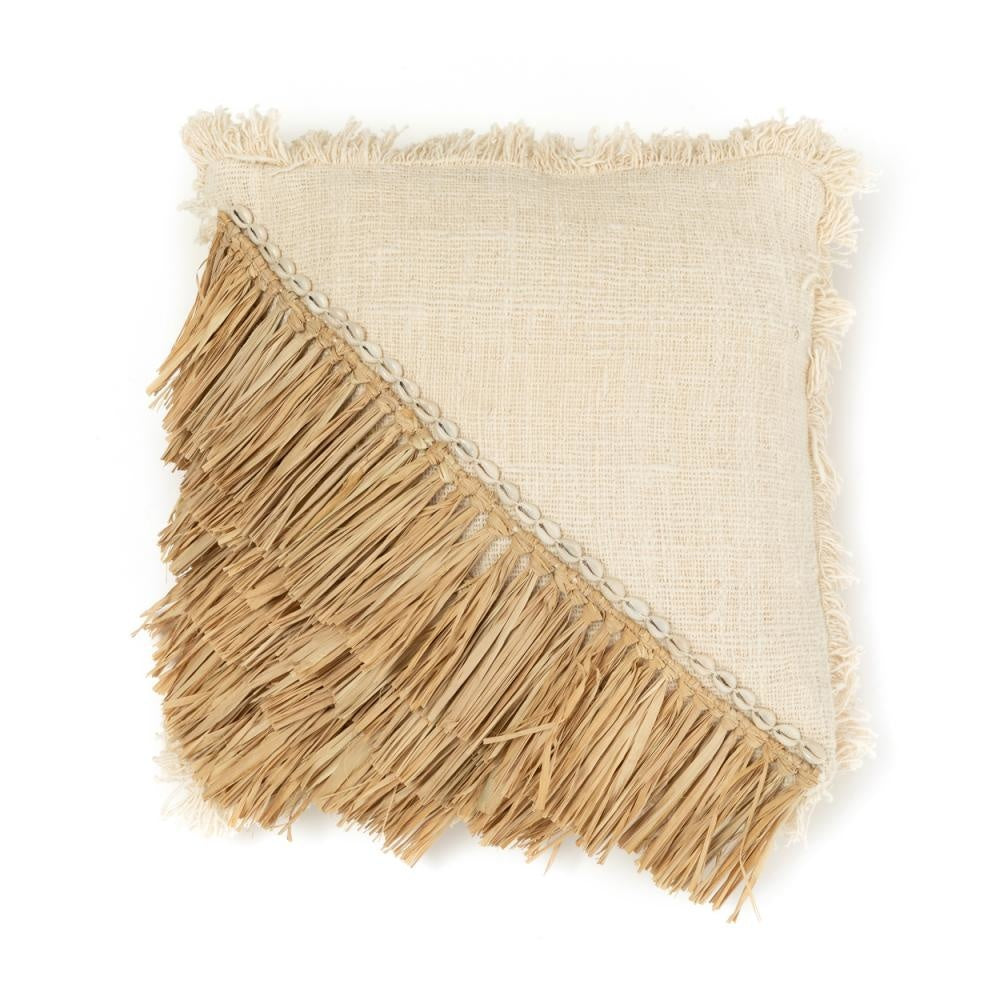 THE RAFFIA COTTON Cushion Cover front view 60x60 cm